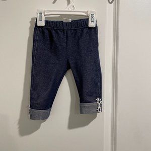 Toddler GIrls Jean Legging with Flower